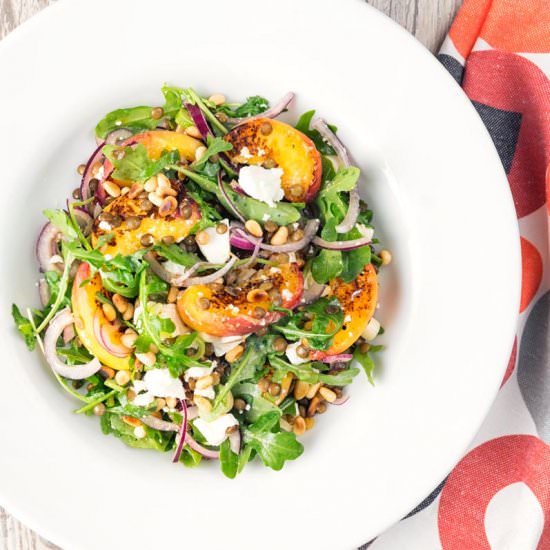 Peach and Feta Cheese Salad