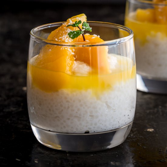 Coconut & Mango Sago Pudding