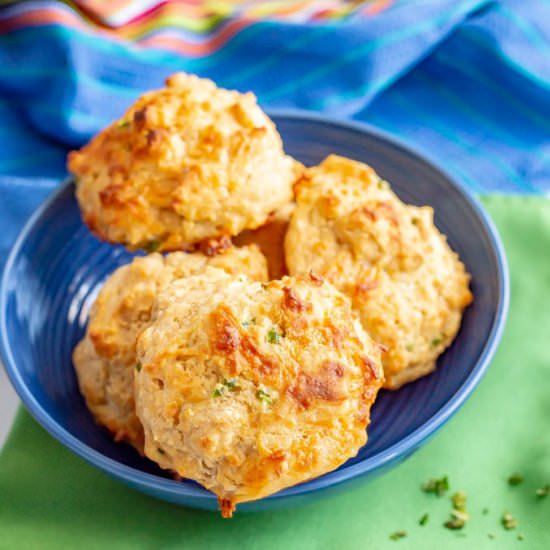 Jalapeño cheddar drop biscuits
