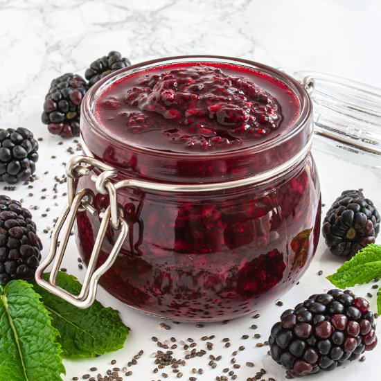 Sugar-Free Blackberry Jam with Chia