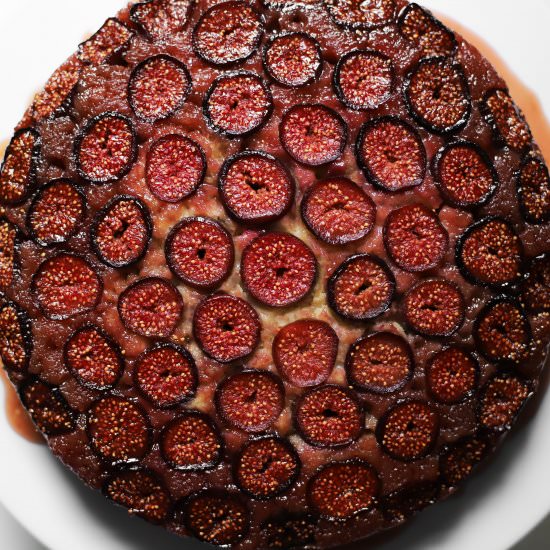 orange blossom fig upside down cake