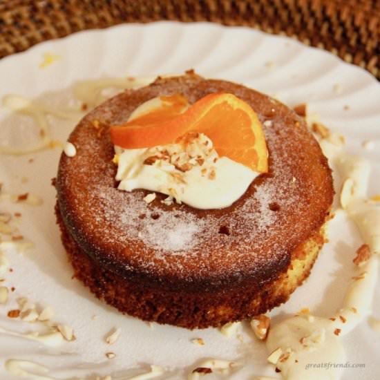 Orange Almond Cake and Citrus Glaze