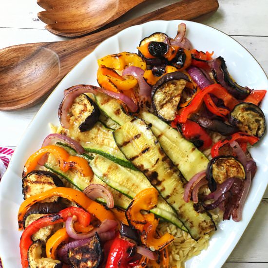 Grilled Vegetables with Orzo