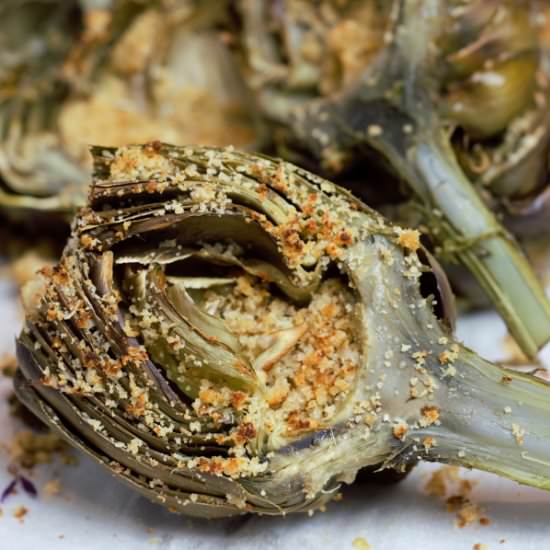 Parmesan Stuffed Artichokes