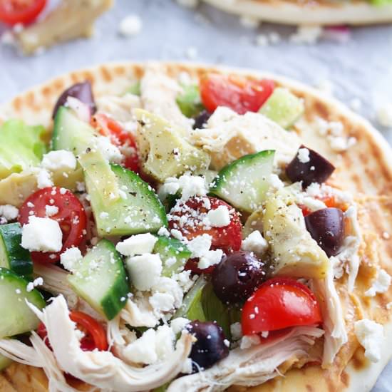 Mediterranean Chicken & Hummus Wrap