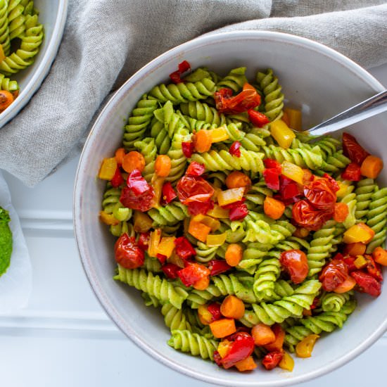 Vegan Pesto Pasta Primavera