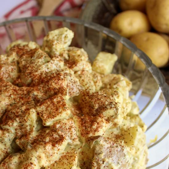 Super simple vegan potato salad