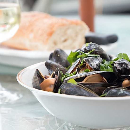 Mussels in Mushroom Cream Sauce