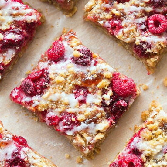 Healthy Raspberry Crumble Bars