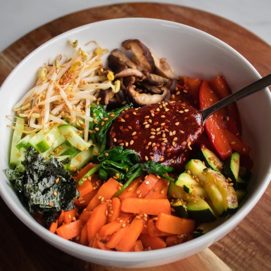 Vegan Korean bibimbap