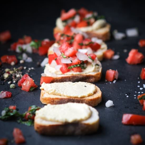 Cashew Cheese Bruschetta