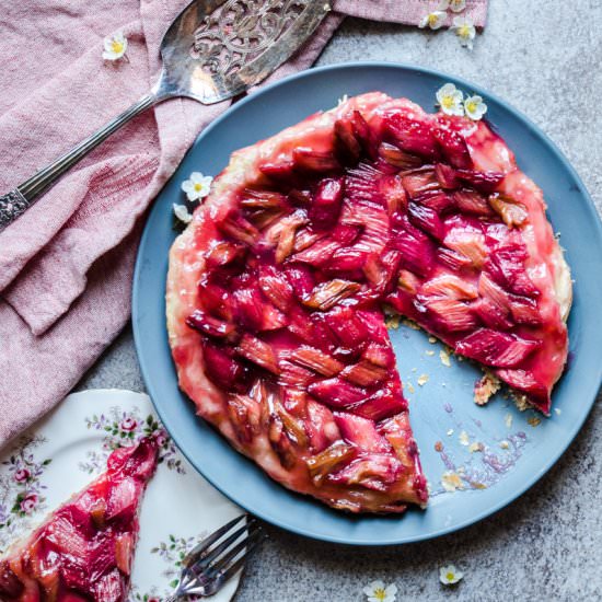 Rhubarb Orange Tarte Tatin