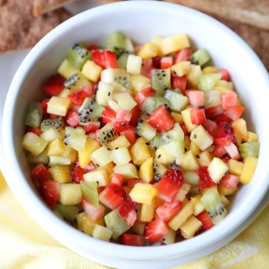 Fruit Salsa with Pie Crust Chips