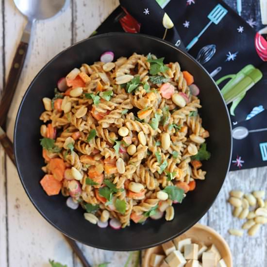 Cold peanut noodle salad