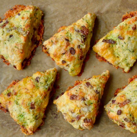Zucchini Bacon Cheddar Scones