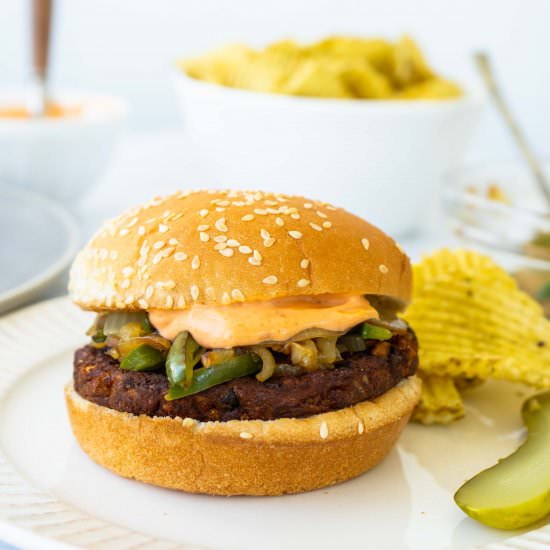 Extra Spicy Black Bean Burgers