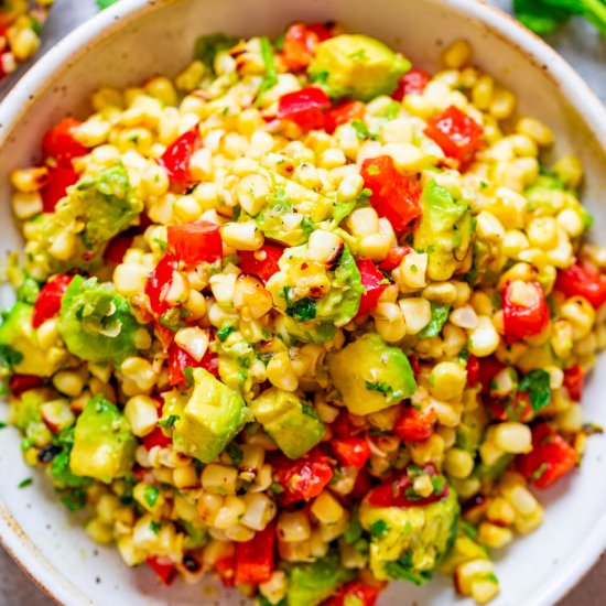 Grilled Corn and Avocado Salad