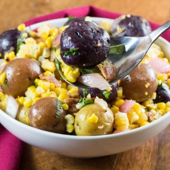 Little Potato Charred Corn Salad