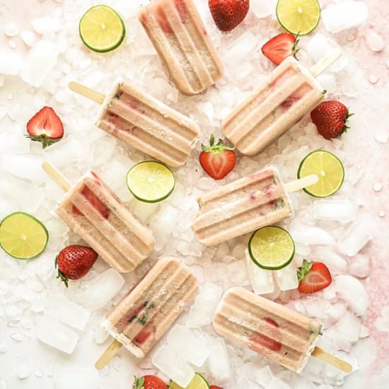 Creamy Rosé Sangria Popsicles