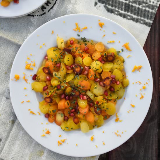 Carrot salad with orange dressing