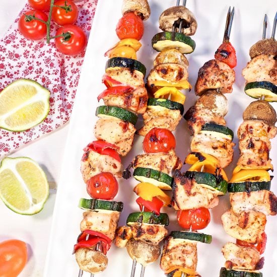 Grilled Chili Lime Chicken Skewers