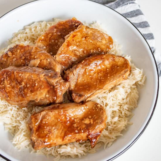 Slow Cooker Honey Garlic Pork Chops