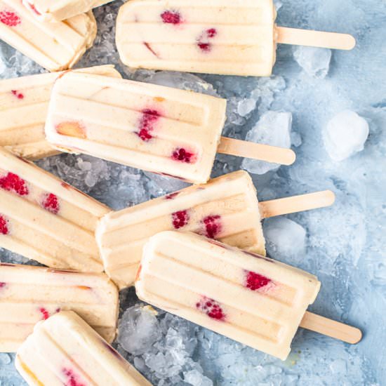 Vegan Peaches and Cream Popsicles