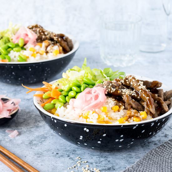 Japanese Teriyaki Beef Bowls