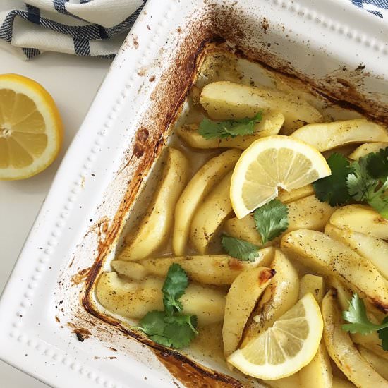 Roasted Greek Potatoes with Lemon