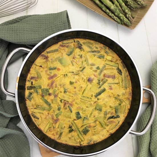 Chickpea Asparagus Frittata