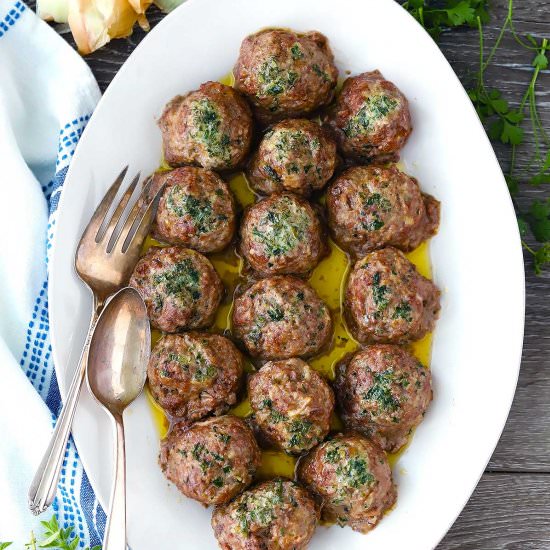 Keftedes (Greek Meatballs)