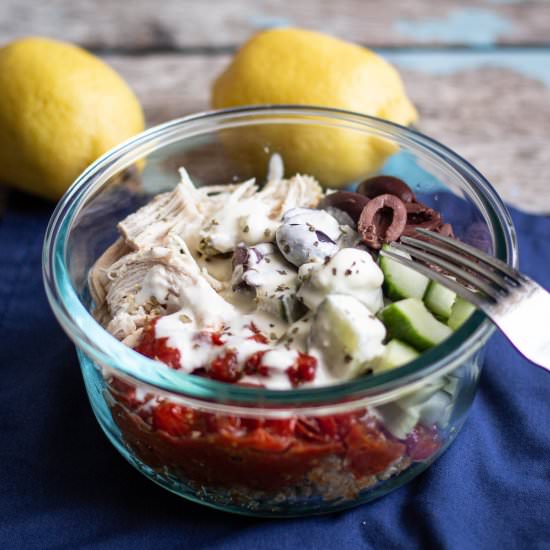Greek Chicken Quinoa Bowls