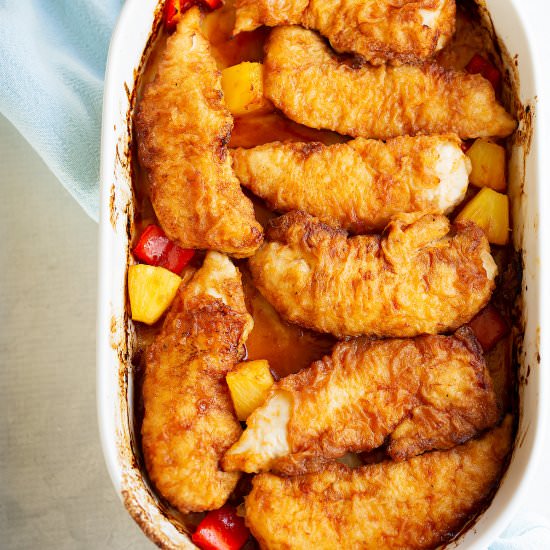Baked Sweet + Sour Chicken Tenders
