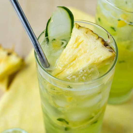 Cucumber Pineapple Gin Refresher