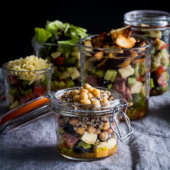 Summer Antipasto Salad in a Jar
