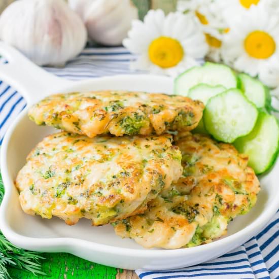 Broccoli Chicken Fritters