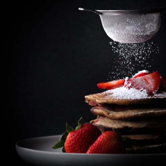 Strawberry Marble Pancakes