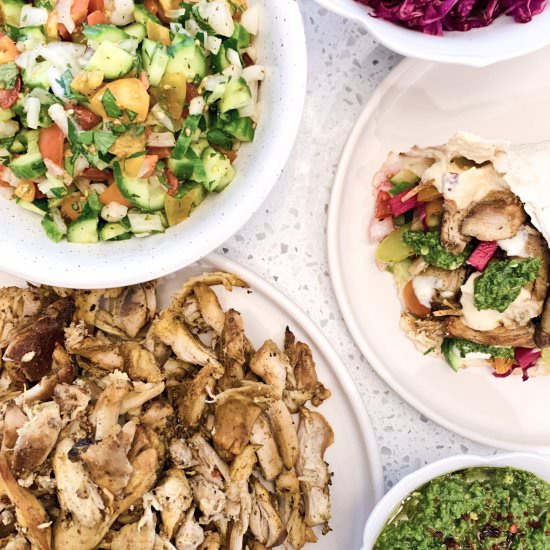 Slow Cooker Chicken Shawarma