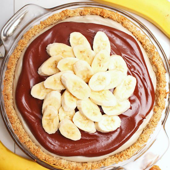 Vegan Chocolate Banana Cream Pie