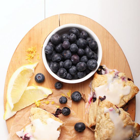 Vegan Blueberry Lemon Scones