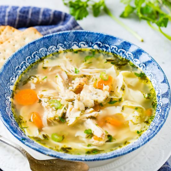 INSTANT POT CHICKEN NOODLE SOUP