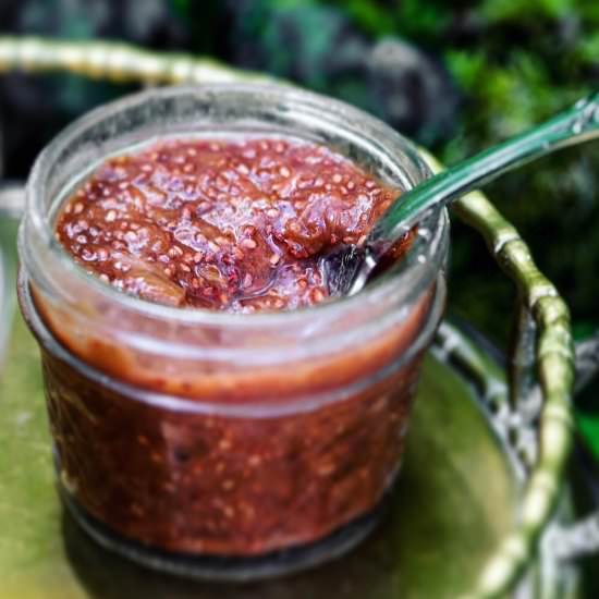 Strawberry Rhubarb Chia Jam