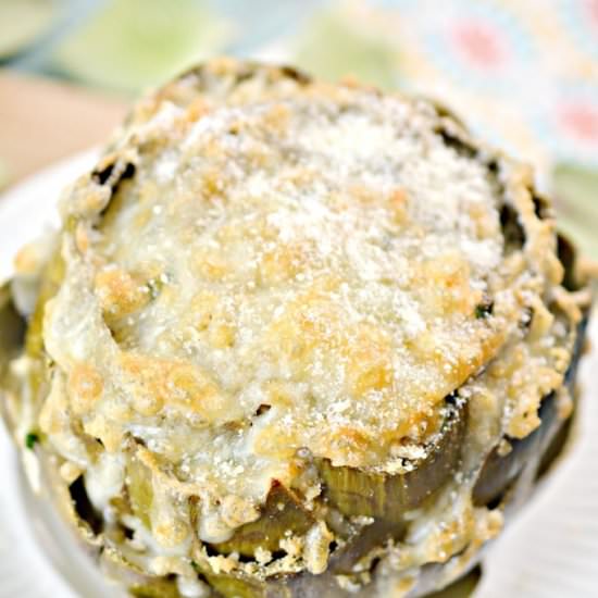 Cheesy Stuffed Artichoke