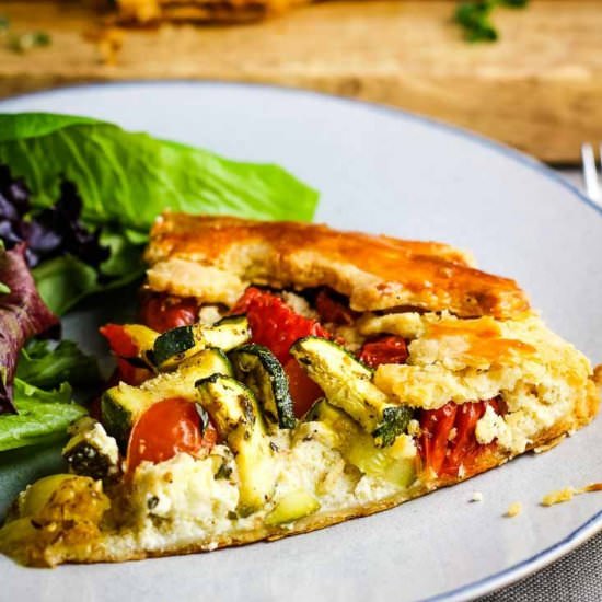Zucchini and Tomato Tart with Feta