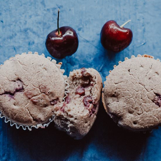 Gluten-Free Cherry Cobbler Muffins