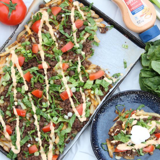 Loaded Cheeseburger Nachos