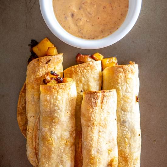 Potato Chorizo Taquitos