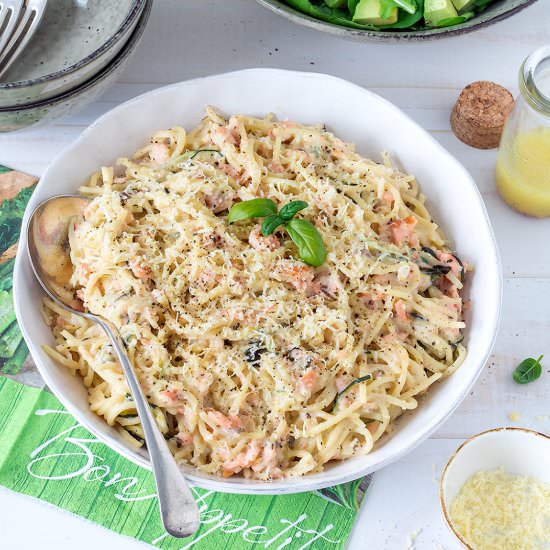 Smoked Salmon Spaghetti