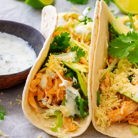 buffalo chicken tacos