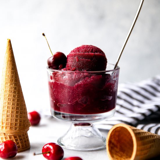 Fresh Cherry Sorbet